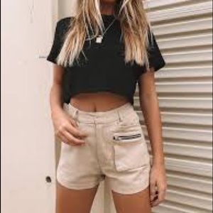 Princess Polly Nude Cargo Shorts